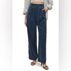 Reformation  Navy Mason Pants 2P